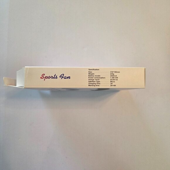 NWT - Hands-Free Rechargeable Neck Fan, Lightweight, Strong Airflow – Black/Red - Picture 8 of 9